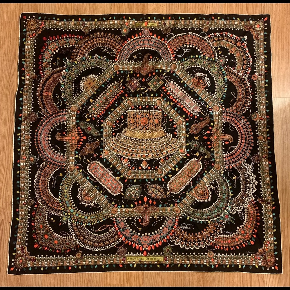 Vintage Hermes (authentic) 100% Silk Scarf-Vibrant colors!